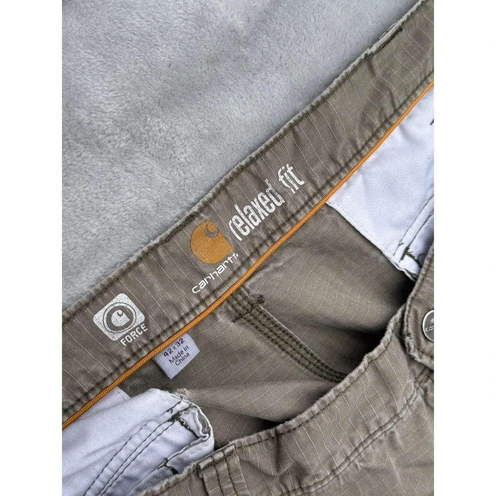 Carhartt Force Relaxed Fit Ripstop Cargo Pants Mens 42x32 Olive Drab